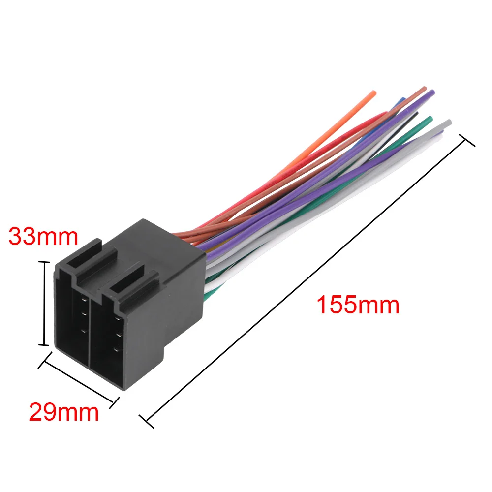

LEEPEE Antenna Stereo Cable Harness Car Accessories Radio Wire Power Adapter Male ISO Connector Plug 1pc Universal
