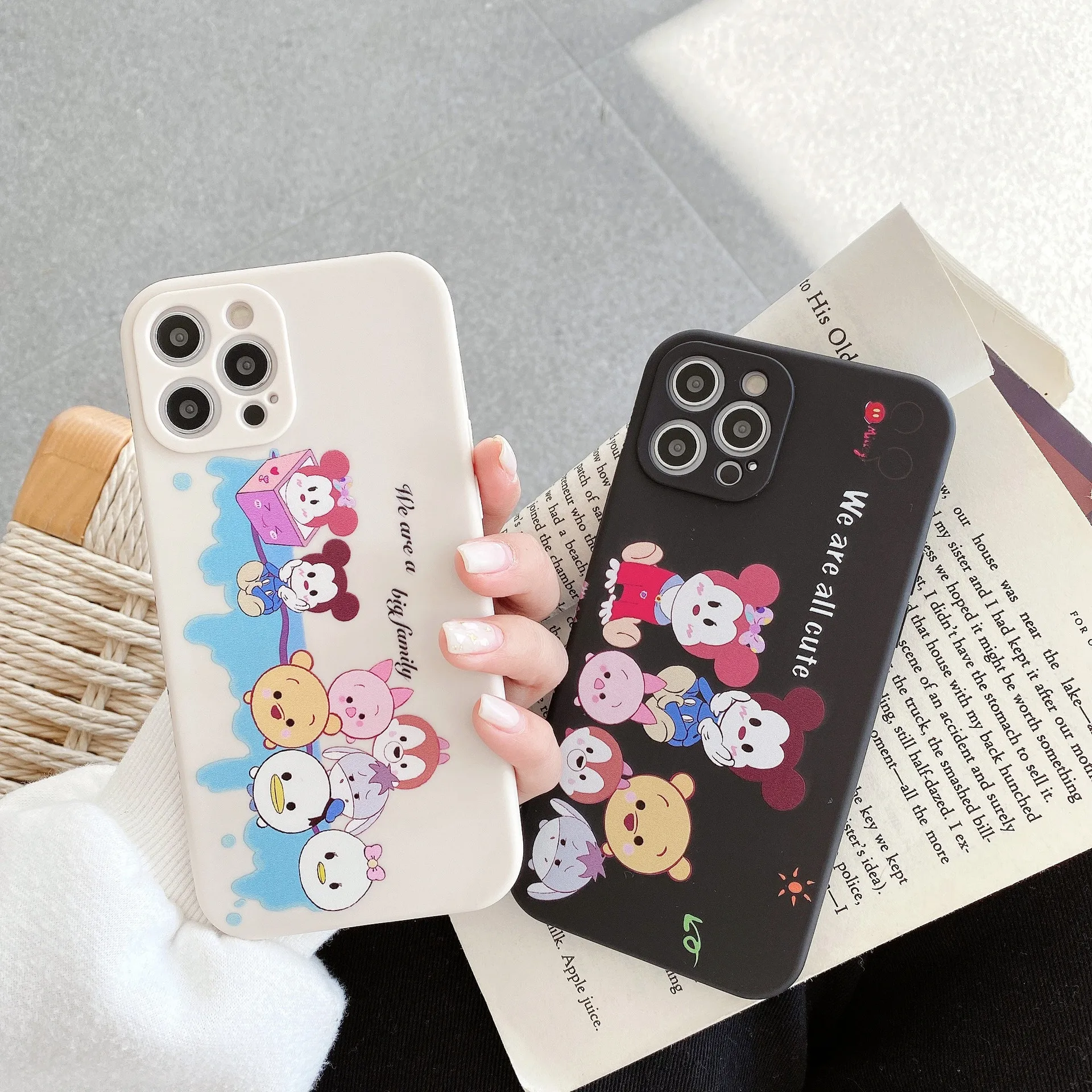 

Disney Mickey Minnie Cartoon Mobile Phone Case for iPhone 7/8 plus x/xs xr xsmax 11 pro max 12pro max Cute cellphone Shell