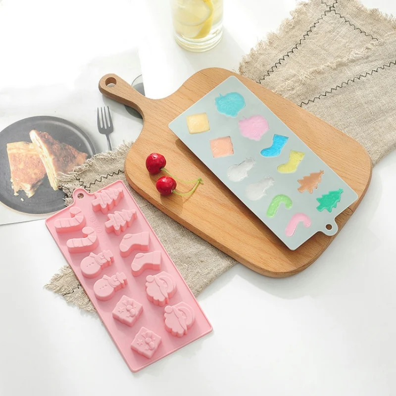 Полостей Рождественский дизайн силиконовая форма для торта Конфета шоколадное