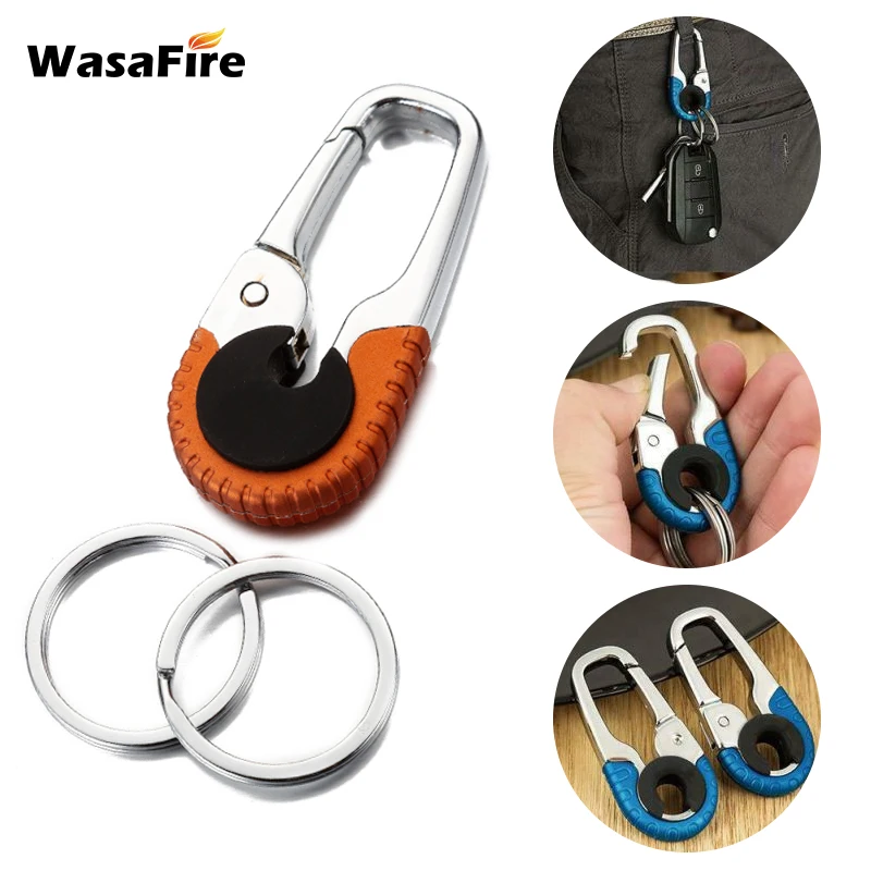 

Traveling Car Keychain Stainless Steel Buckle Carbin Outdoor Portable Metal Keychain Casual For Outdoor Camping Climbing