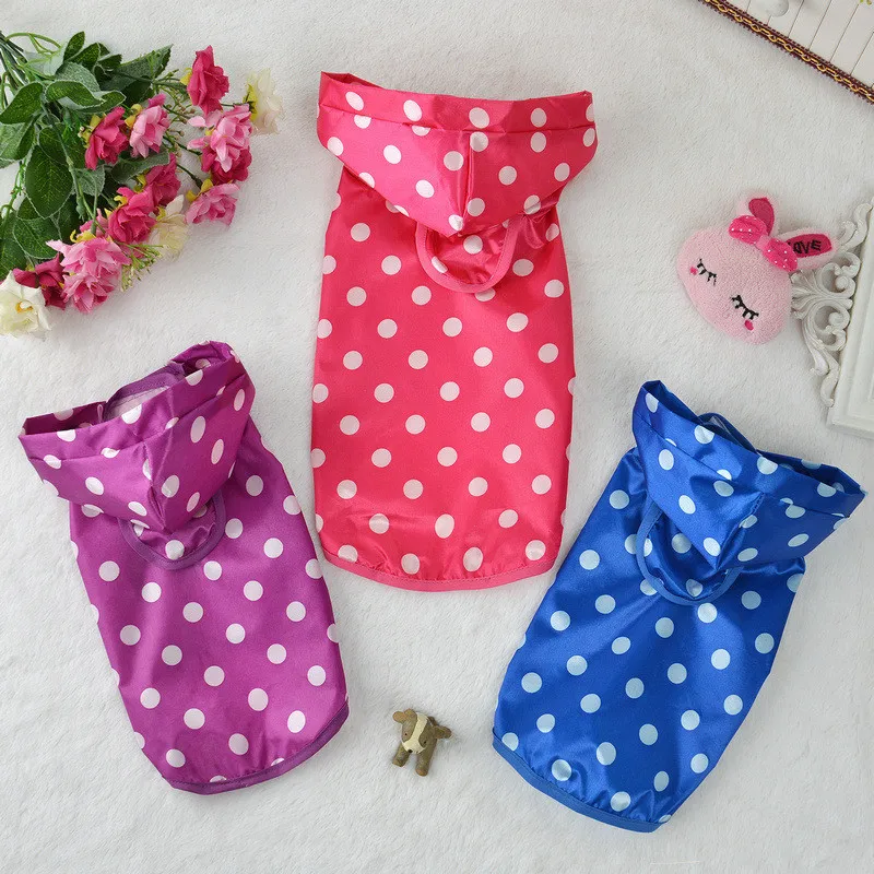 Собак куртка-дождевик для щенков дождевые пальто комбинезон с капюшоном