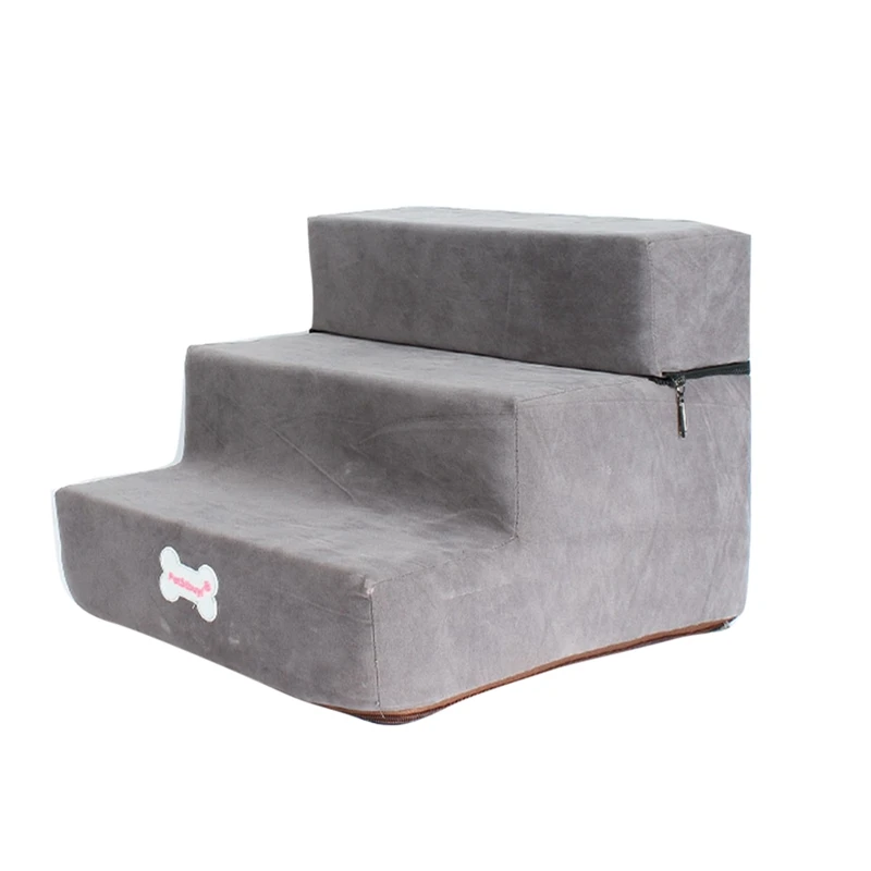 Light gray L Домик для собак лестница для питомцев 3 лестница ступеньки для маленьких собак и кошек пандусы для питомцев противоскользящие съемные лестницы для собак - Цвет: Light gray L