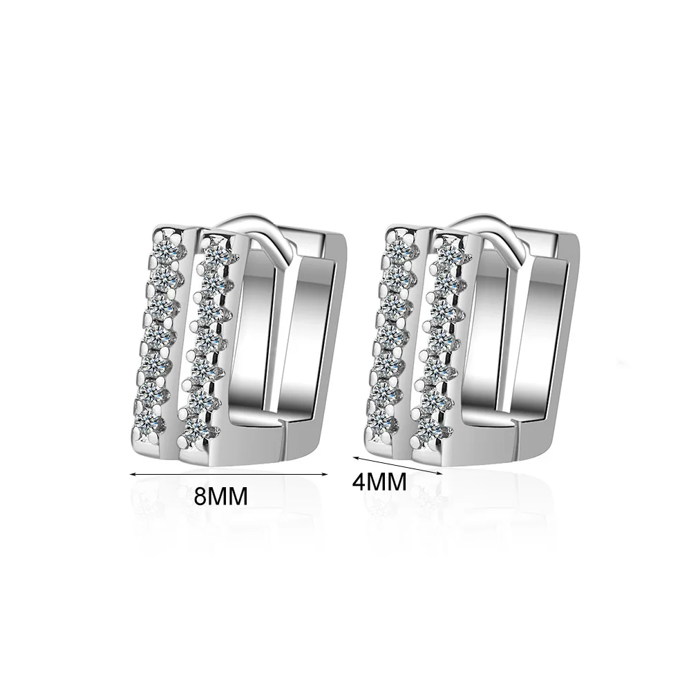 Женские серьги-кольца MEETSOFT из стерлингового серебра модные дизайнерские