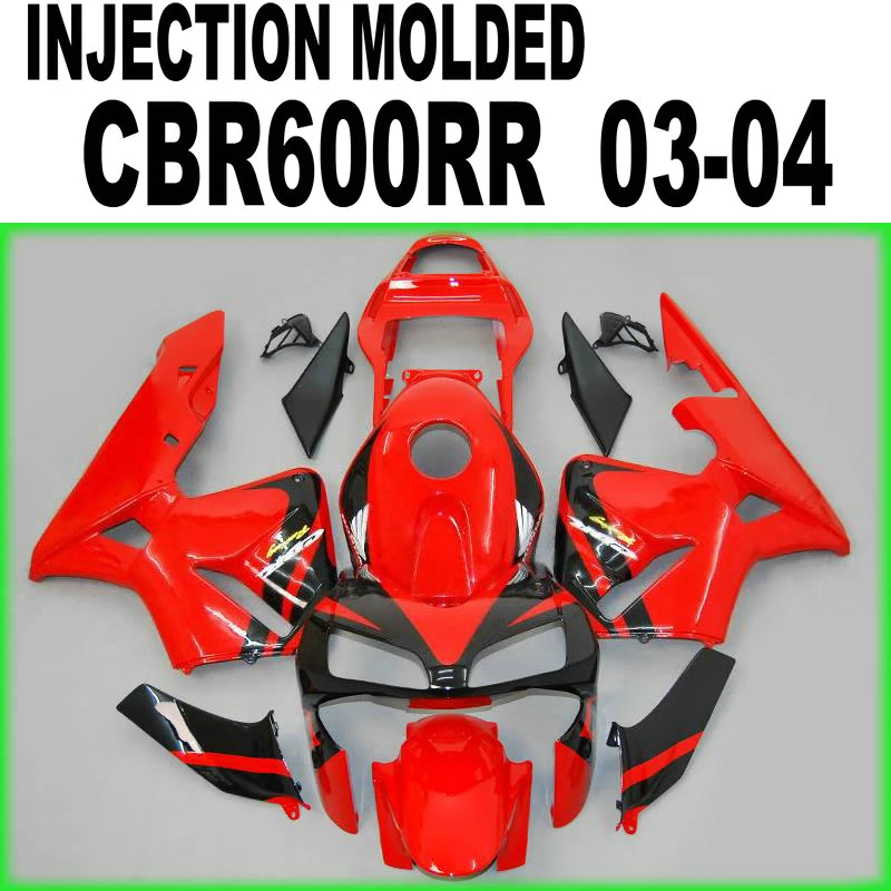 Подгоняемые Обтекатели CBR 600RR 2004 2003 04 03 для Honda (красный + черный) 100% fit впрыска