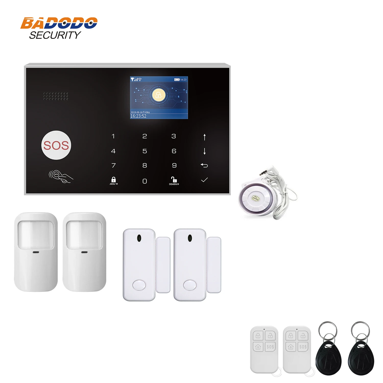 Tuya APP remote control smart WiFi GSM 4G TDD-LTE FDD-LTE WCDMA home Alarm system solar infrared beam sensor optional | Безопасность и