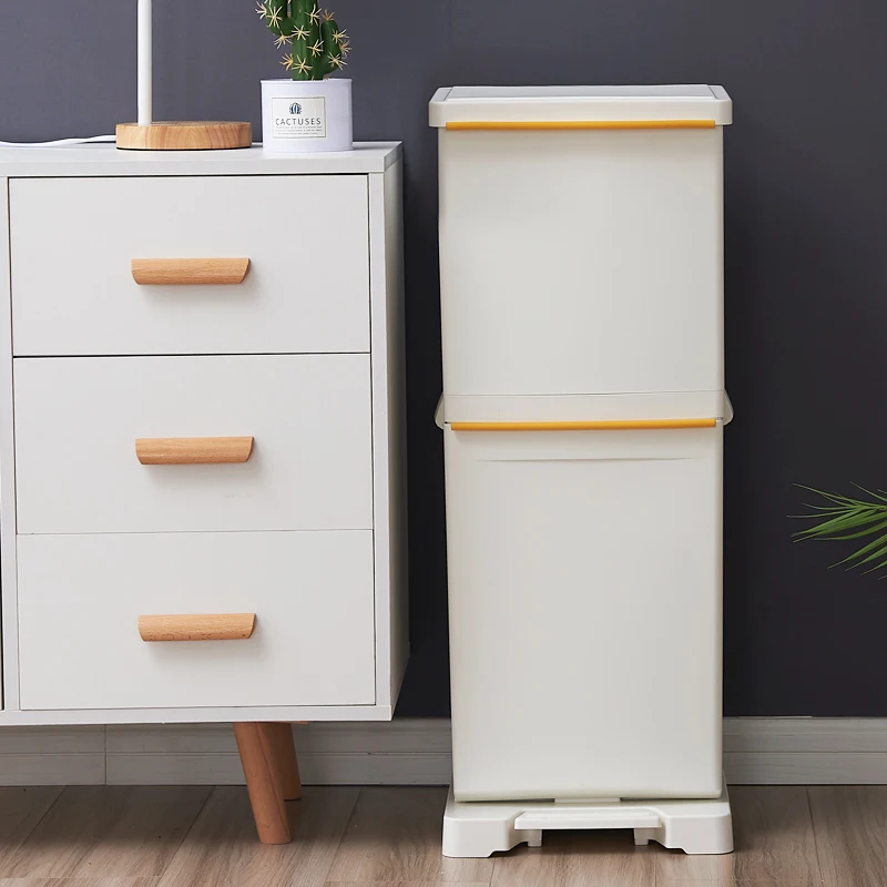 

Большая пластиковая корзина для мусора с крышкой, для хранения на кухне, креативная корзина для мусора, Cubo Basura, товары для дома DE50LJ