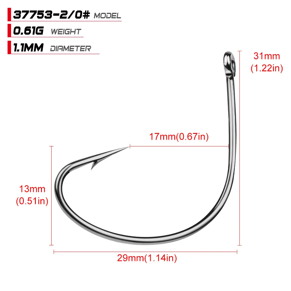 

PRO BEROS Fishing Gear 100pcs Fishhook Barbed High Carbon Steel Fishhook Bulk Single Hook Fishing Accessories