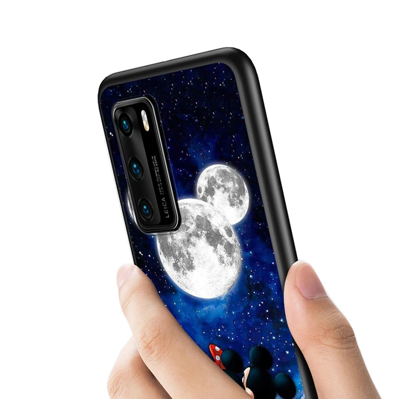 

Mickey Mouse Art Disney Silicone Cover For Huawei P40 P30 P20 Pro P10 P9 P8 Lite RU E Mini Plus 2019 2017 Black Phone Case