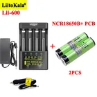 2 шт. умное устройство для зарядки никель-металлогидридных аккумуляторов от компании LiitoKala: NCR18650B 3400 мАч, Перезаряжаемые батареи с Lii-600 Батарея Зарядное устройство для 3,7 в Li-Ion 18650 21700 26650 1,2 V никель-металл-гидридного