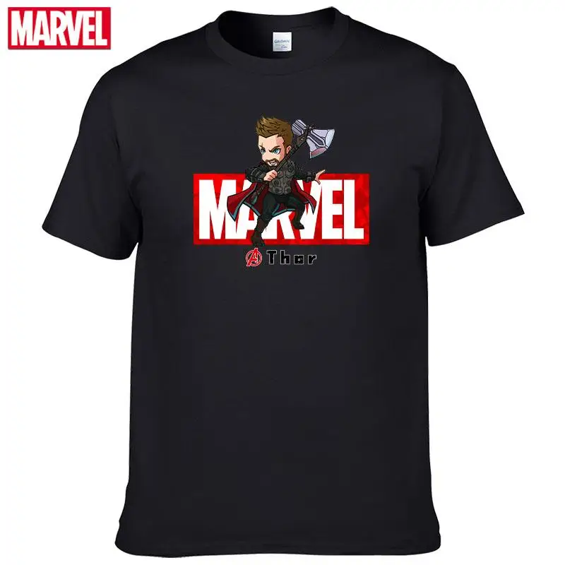 Футболка Мужская дышащая из натурального хлопка с принтом мстители - купить по