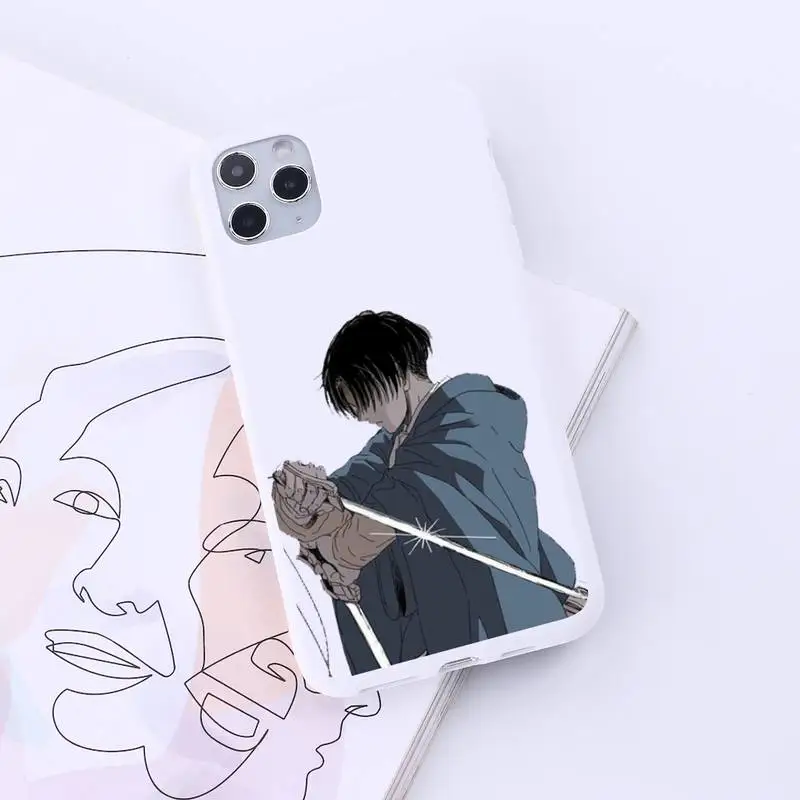 

Attack on Titan Levi Rival Phone Case Candy Color for iPhone 6 7 8 11 12 s mini pro X XS XR MAX Plus