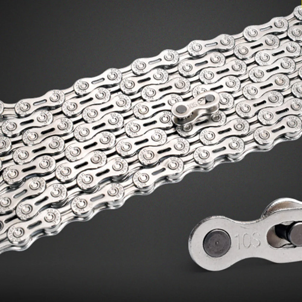

MTB Chain Bike Chain Hollow 116L Mountain Road Bike Chains Link Connector Mountain Bike Joints Buttons (Grey)