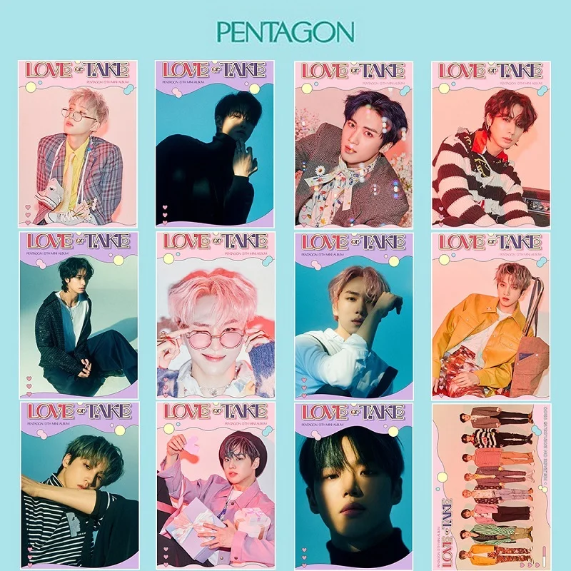 

KPOP PENTAGONS's New Album LOVE Or TAKE Poster Self-adhesive Pictorial Photo UNlVERSE Surrounding Yan Eu