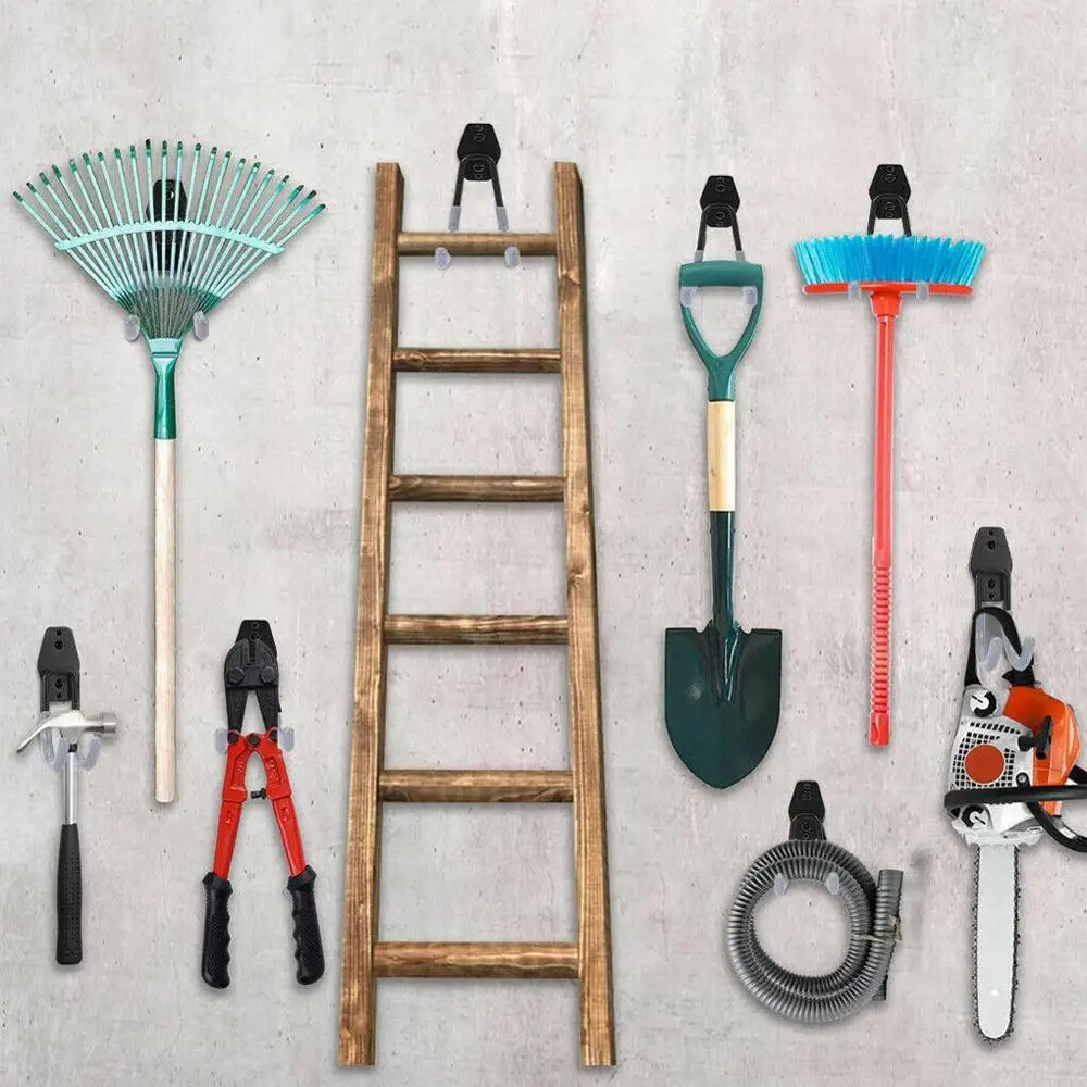 

Steel Garage Storage Utility Double Hooks Heavy Duty Garage Organizer Warehouse Hooks for Power Tools Bulk items Bikes Ropes