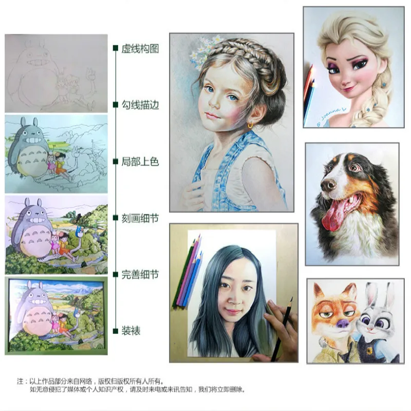 Faber Castell 36/48/72 Набор цветных карандашей профессиональная живопись искусственный
