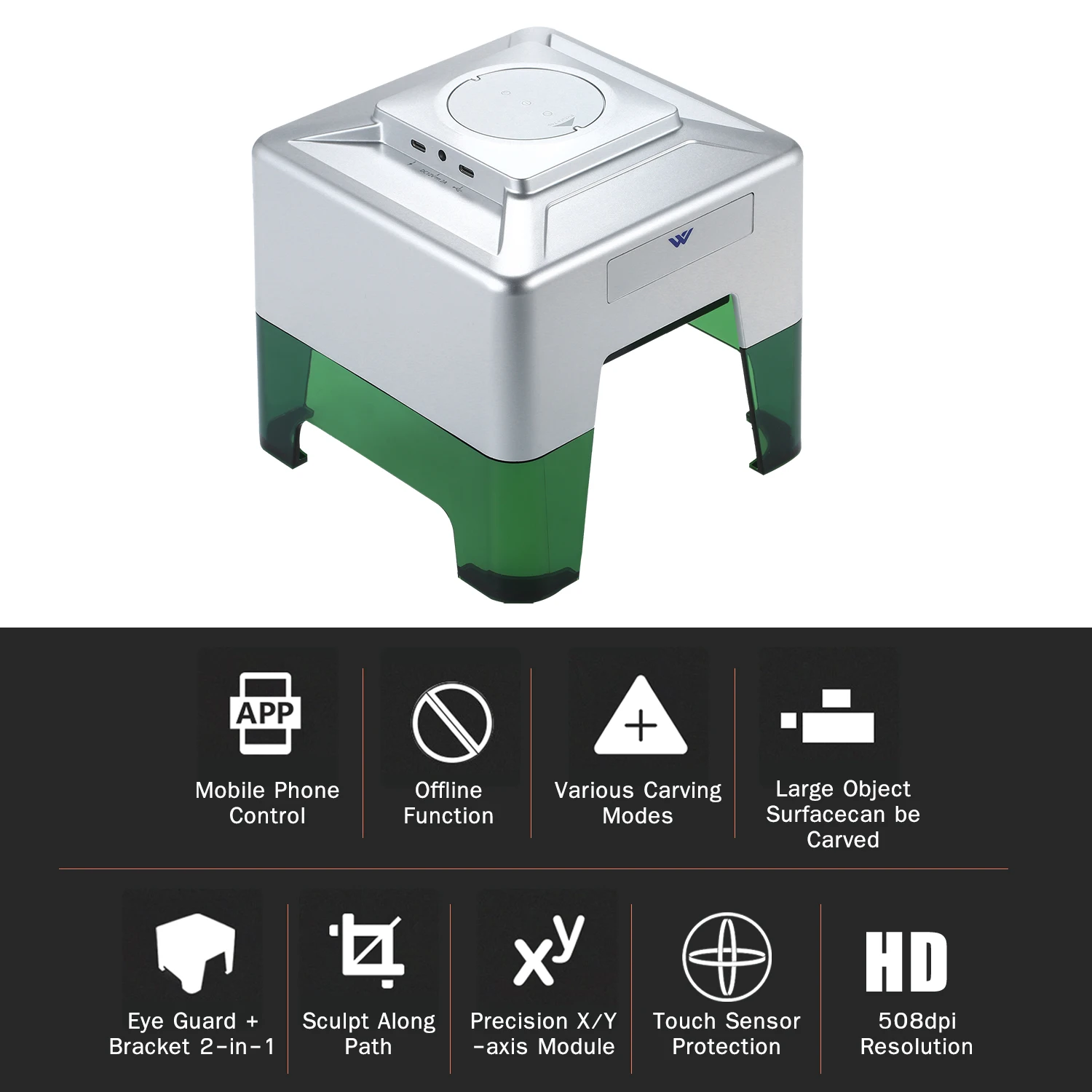 Высокоскоростной лазерный гравер с микро Bluetooth 1600 МВт фрезерный станок ЧПУ