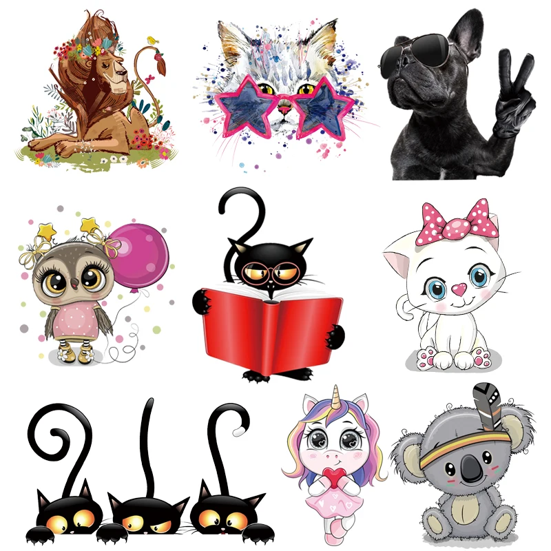 Новые милые животные A Level единорог термонаклейки для одежды наклейки с надписями