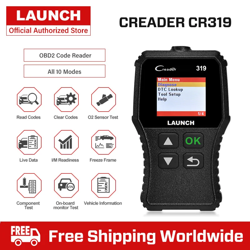 Launch X431 Creader 319 OBD2 сканер obd 2 Автомобильный диагностический инструмент CR319 Авто ODB код ридер инструменты для сканирования автомобиля PK ELM327 OM123 AD310