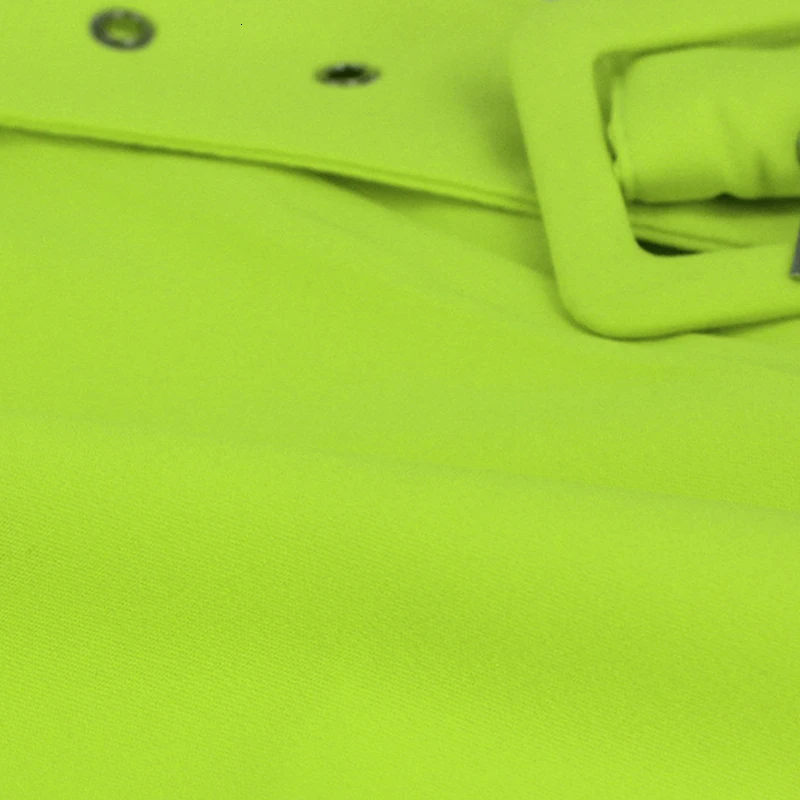 Yissang Two Piece Set Tops And Pants Summer Green Turn-down Collar Cropped Tops And Sashes Pockets Pants Sexy Women Set