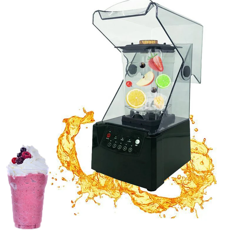 1.8l Countertop Silent Blender With Sound Shield, Food Mixer Juicer Processor