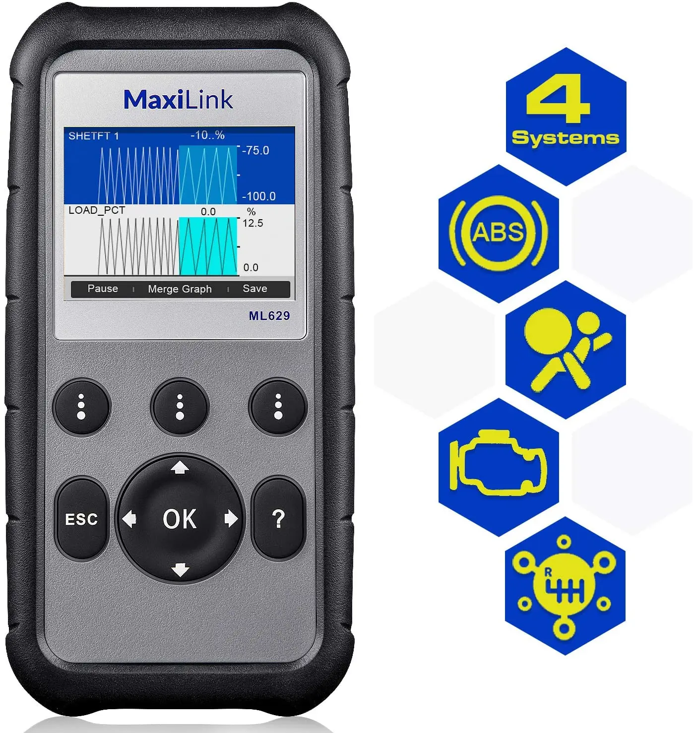 Autel ML629 OBD2 сканер автомобильный диагностический инструмент считыватель кодов +