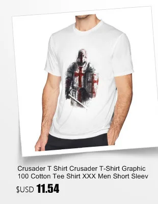 Футболка Crusader, футболка Crusader, модная футболка с графикой, 100 хлопок, мужская, 4xl, с коротким рукавом, забавная футболка