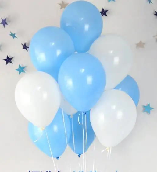 L blue White 20 шт./лот мяты зеленые шары или белый латексный шар 10 дюймов Тиффани синие вечерние принадлежности свадебное событие Вечеринка День Рождения Декор - Цвет: L blue White