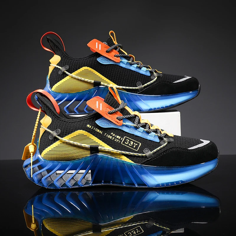 

Men Running Shoes Brand Designer Fluorescent Blade Sneakers Breathable Outdoor Training Sport Casual Shoes Zapatillas De Hombre