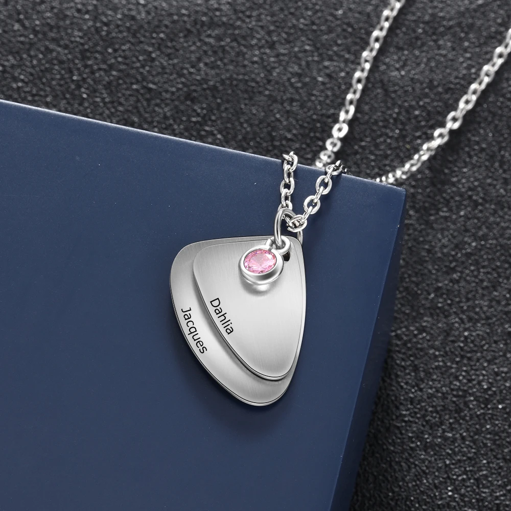 Персонализированное ожерелье с зодиакальным камнем из нержавеющей стали