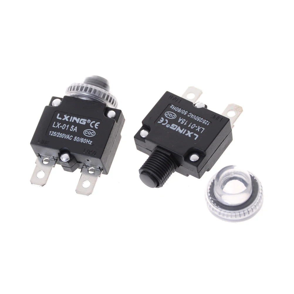

1Set Hot Thermal Switch Circuit Breaker Overload Protector 5A, ,8A,10A,15A,20A Overload Switch