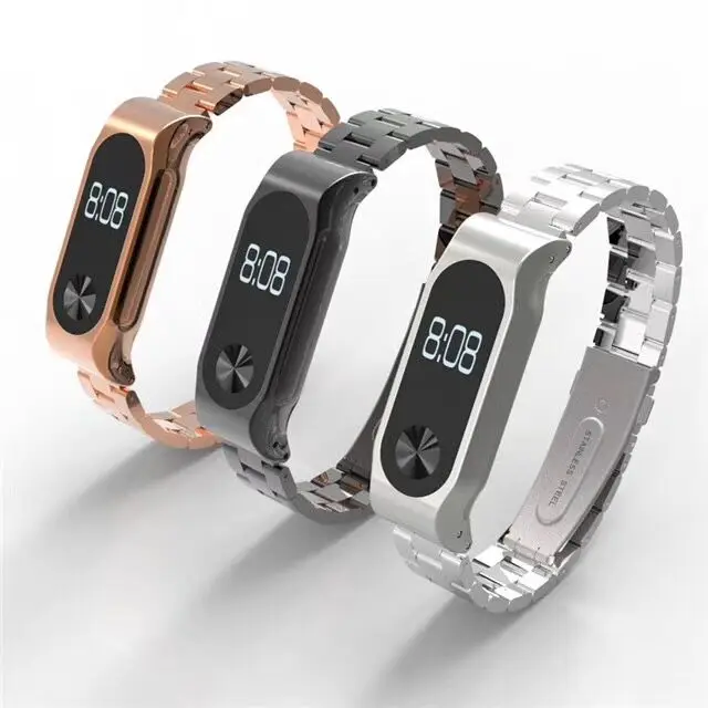 Регулируемый металлический ремешок для Xiaomi Mi Band 6 5 4 3 2 Безвинтовой браслет из