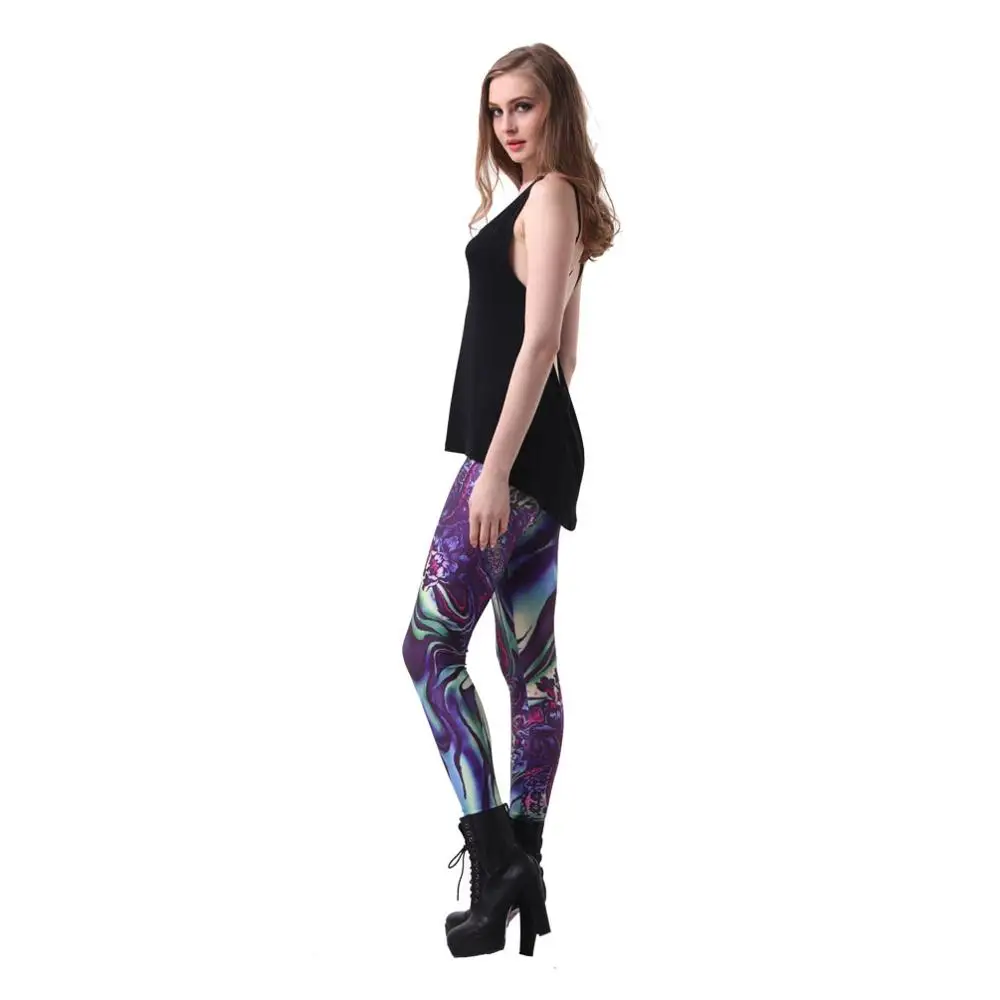 

2020 Flowers Style Women Leggings High Waist Legging Winter Printed Women Pants Slim Fitness Leggins Sexy Gym Clothes