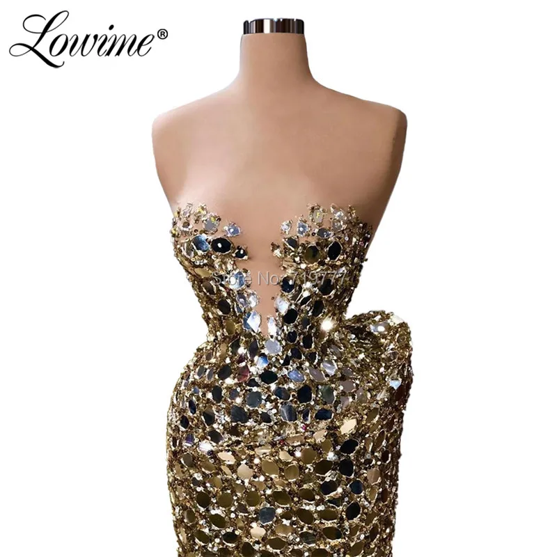 Vestidos Beaded Sequined Evening Dresses 2020 Mermaid Prom Dresses Arabic Party Gowns Custom Made Robe De Soiree Formal Dress