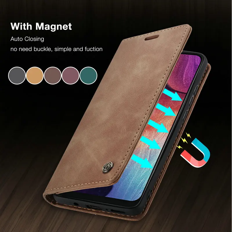 CaseMe Retro Flip For Samsung S20 FE A51 A41 A21S A31 Case Note 20 Ultra S10 Plus M31 M30s A71 Magnet | Мобильные телефоны и