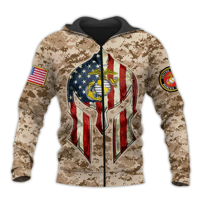 

LIASOSO America Marine Camo Skull Soldier Army Tracksuit NewFashion Pullover 3DPrint Unisex Zip/Hoodies/Sweatshirts/Jacket