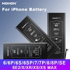 Аккумулятор NOHON для iPhone 6 7 8 6S Plus, 2020 X XR XS MAX