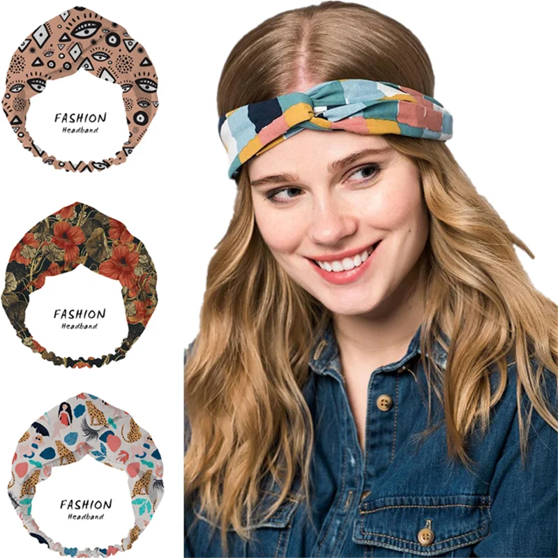 

2021 Women Eyes Bandanas HairBands Turban Headwear Head Wrap Women Hair Accessories for Women girls Hair Bands ladies Hoop