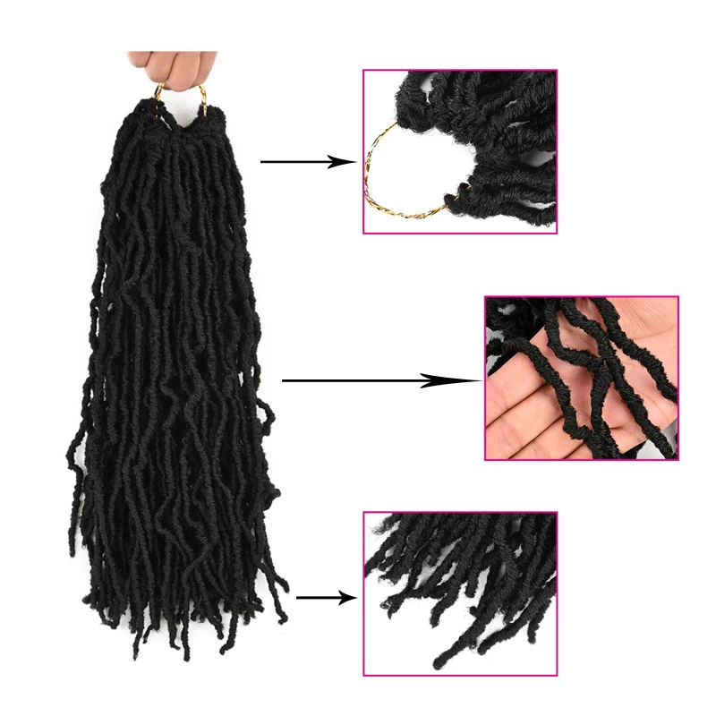 Модные Nu Locs Dreadlock волосы кроше для наращивания вязанные крючком оплетки