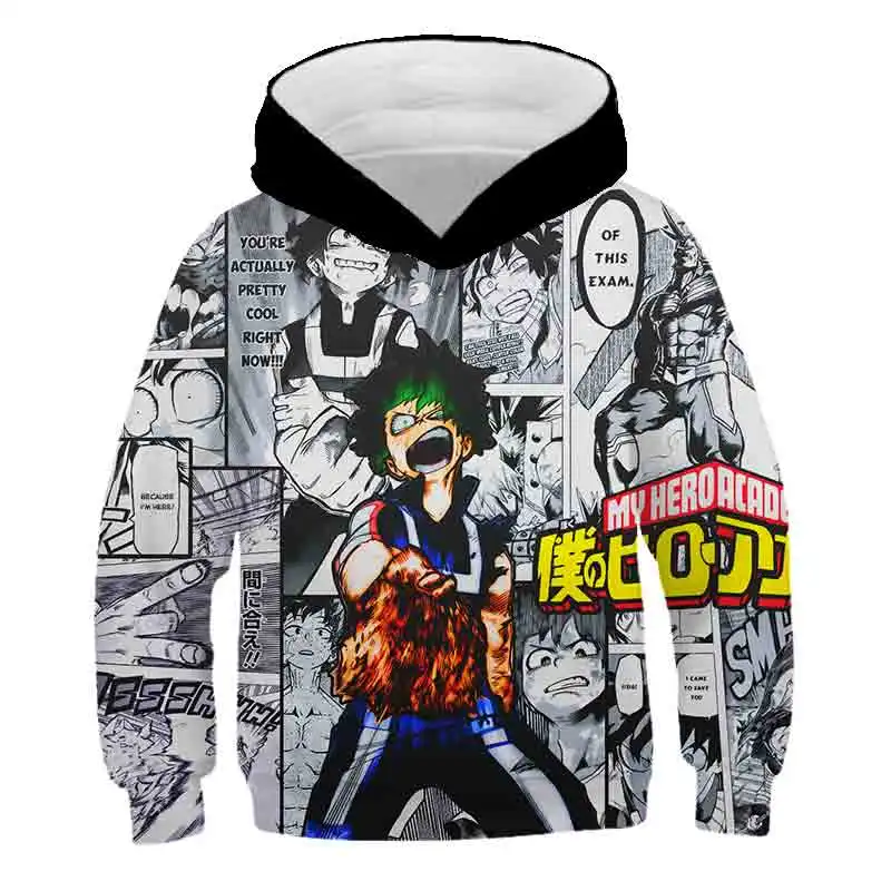 

My hero academy Boys Hoodies Pattern Autumn Winter Outwear Children Sweatshirts for Kids Clothes Boy polyester Pullovers 4-14Y
