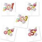 Новый Воздушный Шар из алюминиевой фольги Ice сливочный пончик 32 дюйма красочный набор воздушных шаров в виде цифр Конфет Украшение для дня рождения воздушный шар