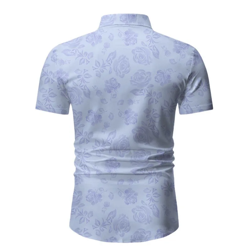 

Top Selling Product In 2020 Summer New Product Printed Shirt Men's Casual Short-sleeved Flower Shirt