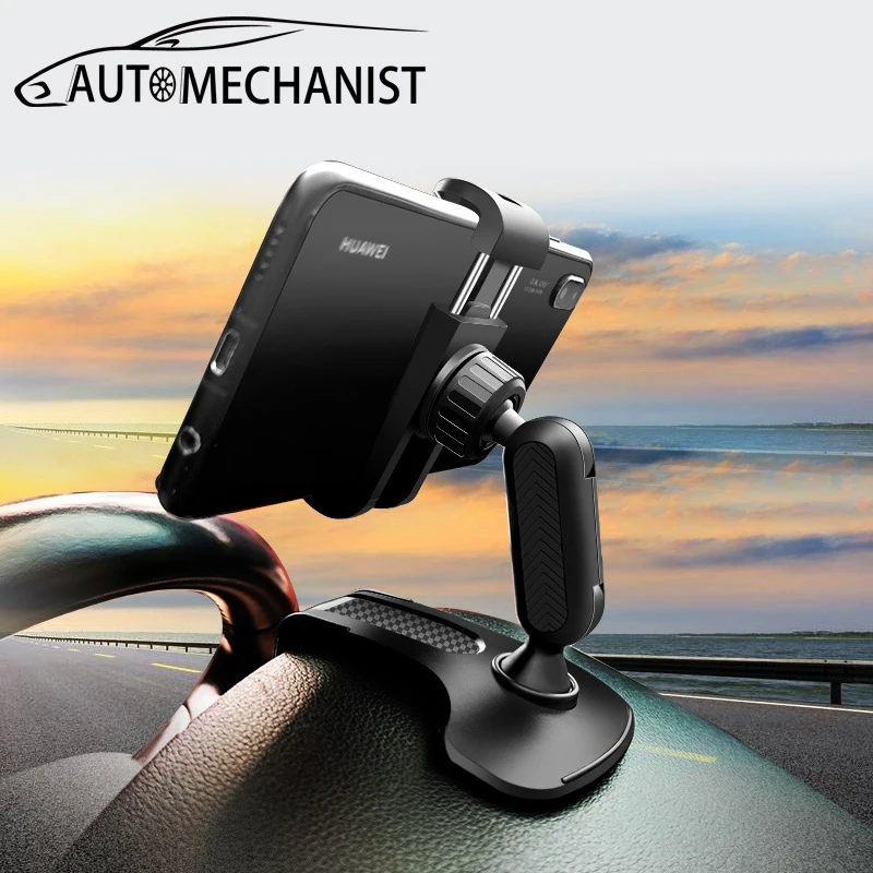 

Multifunctional Car Phone Holder Clip Car Smartphone Stand Adjustable Auto Phone Bracket Auto Stand Rear View Mirror Mount