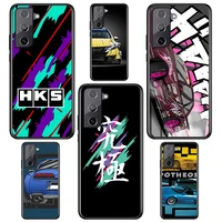 sports car hks jdm accessories for samsung s22 s21 s20 fe ultra pro lite s10 5g s10e s9 s8 s7 s6 edge plus black phone case