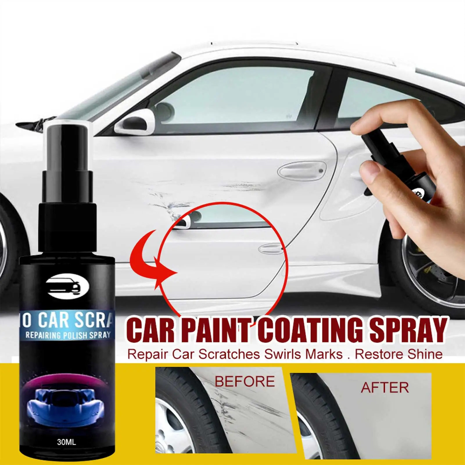 

Car Scratch Removal Spray Paint Care Polishing Restoration Scratches Remover Repairing Tool Old Car Deoxidation Agent