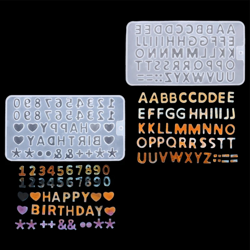

Crystal Epoxy Resin Mold DIY Crafts Jewelry Pendant Casting Supplies Alphabet Letters Number Symbol Ornament Keychain Casting Si