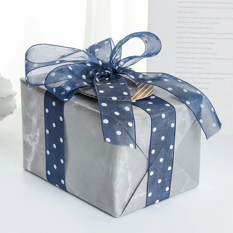 Новинка 45 метров Корейская пряжа в горошек Прозрачная Марля лента из органзы