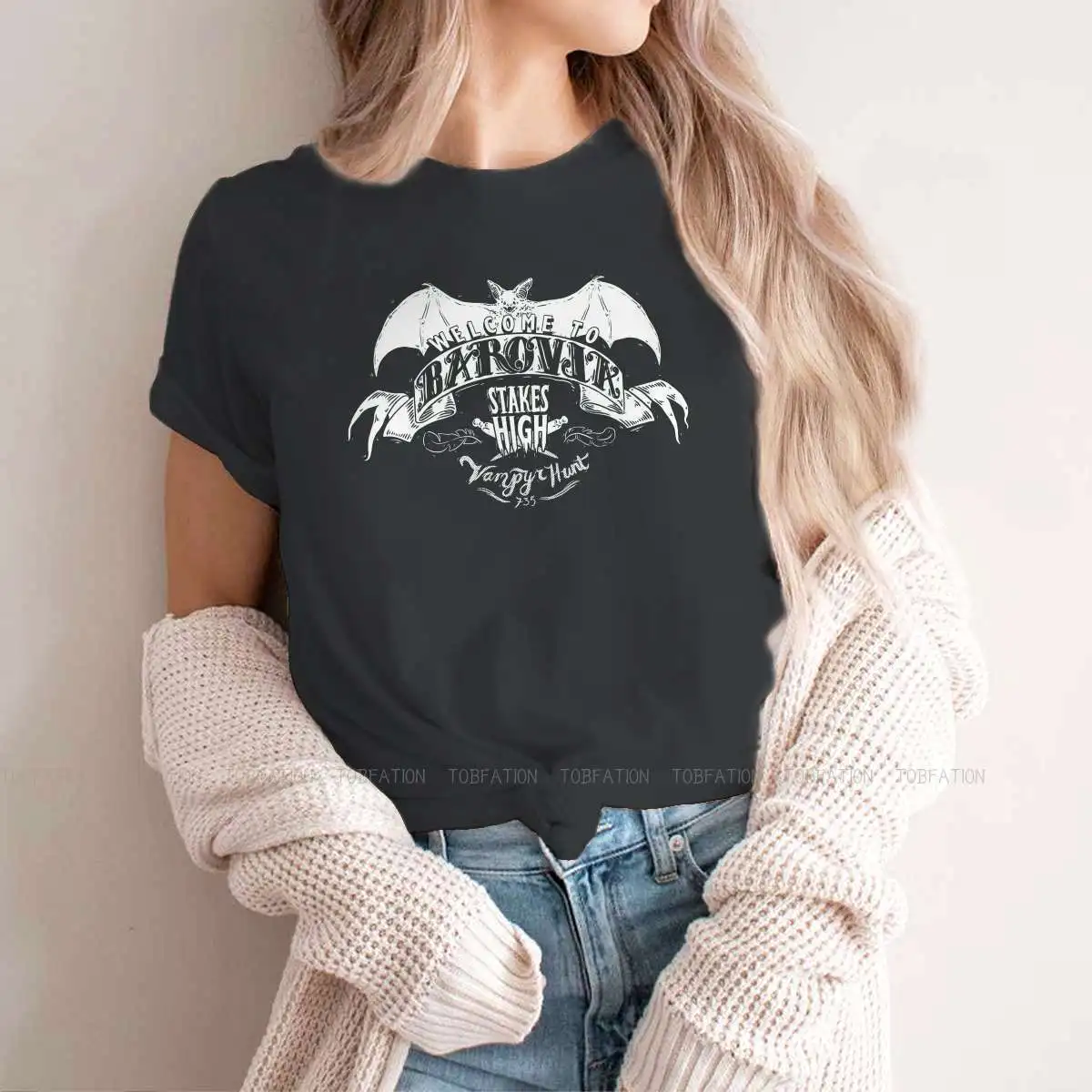 

Feather 100% Cotton TShirts Barovia Vampyr Hunt Crest Distinctive Homme T Shirt New Trend Clothing 4XL
