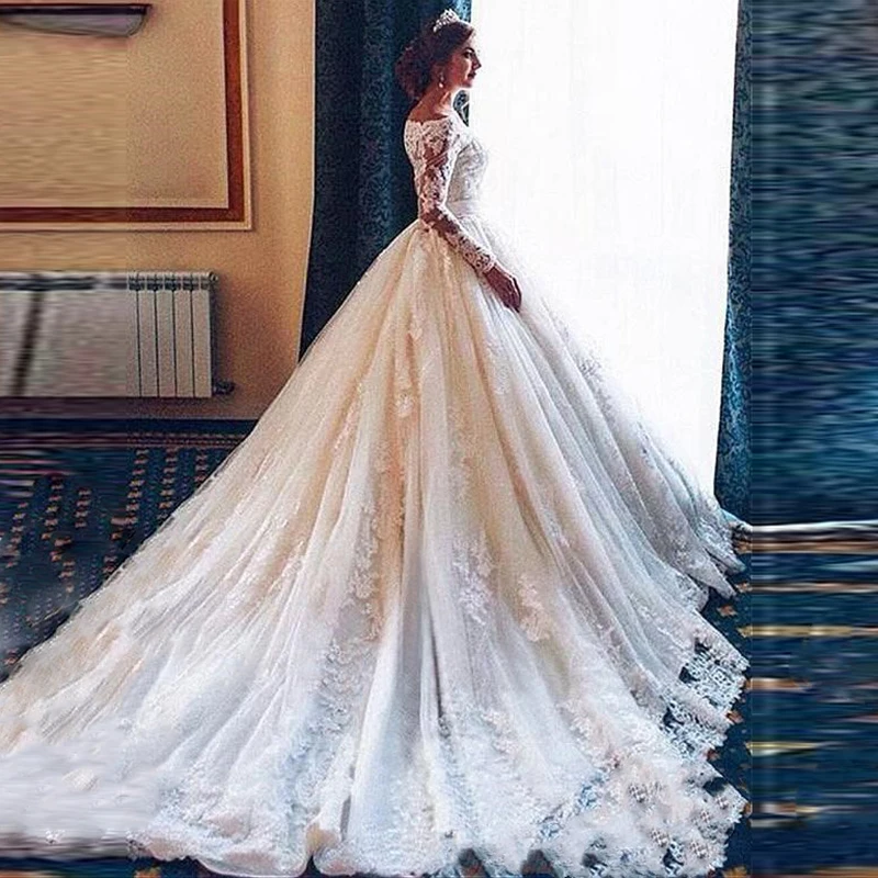 SHJ313 Vestidos De Novia, длинные рукава, кружевные свадебные платья,, Alibaba, на заказ, винтажные, для невесты, новая мода, Robe De Mariee