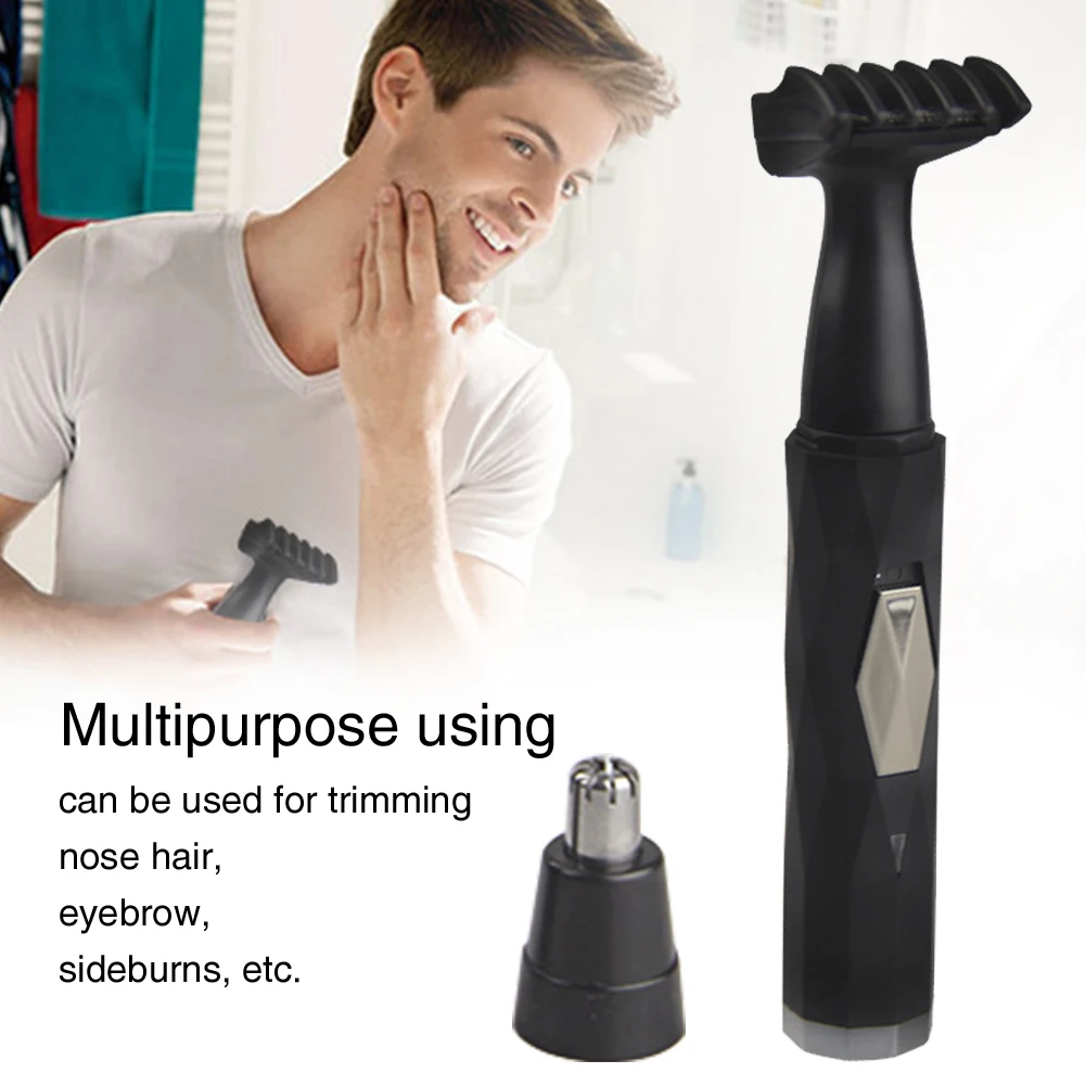 

Men Bathroom Accurate Cutting Low Noise Nose Hair Trimmer Wireless Electric 360 Degrees Rotation Eyebrow Sidebums USB Charging