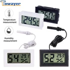 Цифровой термометр-гигрометр с ЖК-дисплеем, миниатюрный измеритель влажности, датчик морозильной камеры, детектор, охладители для аквариума монитор, внутренний